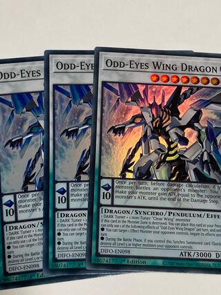 覇王白竜オッドアイズ・ウィング・ドラゴン　英語版　EU版　3枚