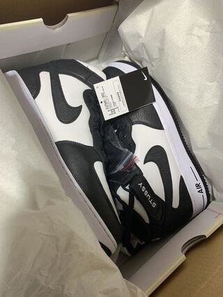 Stussy × Nike Air Force 1 Mid "Black and Light Bone" 30cm