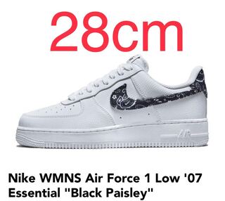 Nike WMNS Air Force 1 Low '07 Essential "Black Paisley" 28cm