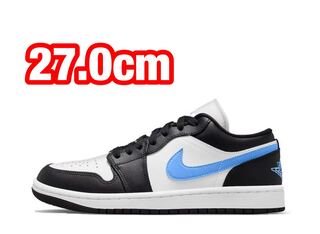 ナイキ ウィメンズ エアジョーダン1 ロー "ブラック/ユニバーシティ ブルー" 27cm