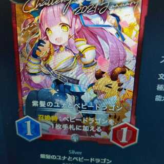 2枚組 紫髪のユナとベビードラゴン（バラ可）