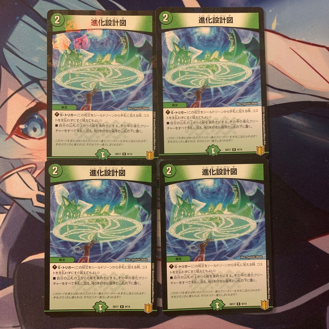 Evolutionary blueprints, set of 4