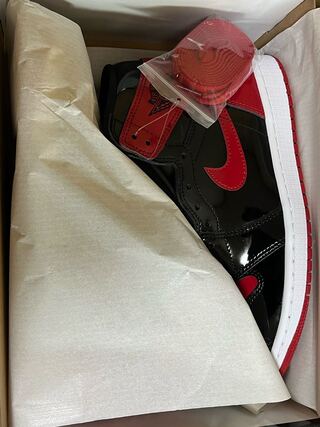 値下げ○Nike Air Jordan 1 High OG "Patent Bred" ナイキ エアジョーダン1 ハイ OG "パテント ブレッド" 26cm