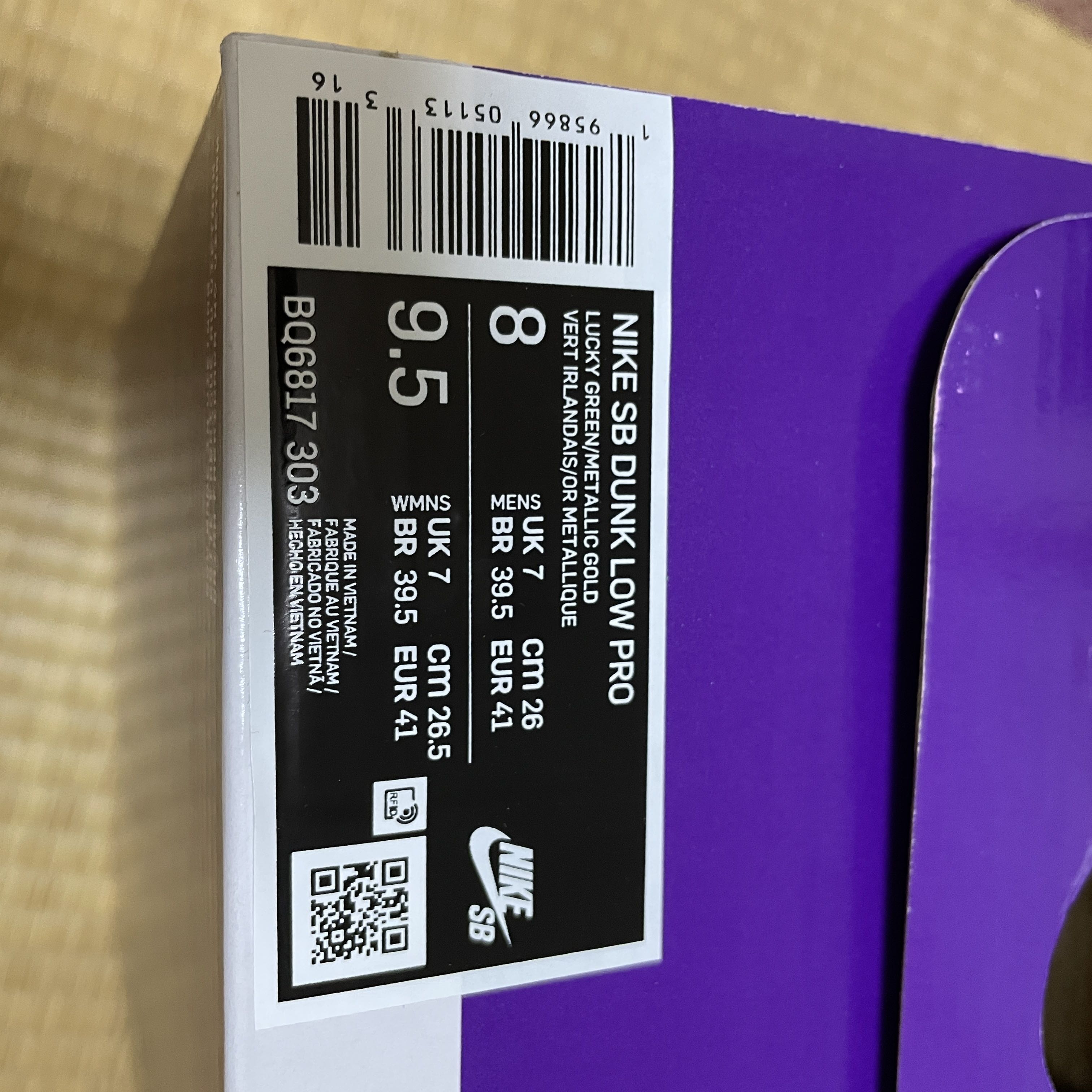 Coupon Eligible NIKE SB Dunk Low PRO St. Patricks Day Shamrock 26cm