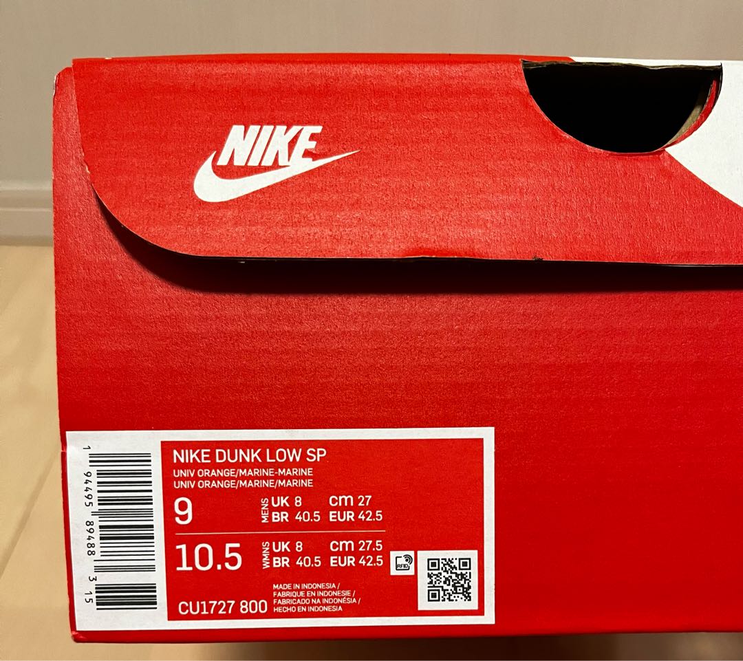 Nike Dunk Low SP "University Orange" 27cm