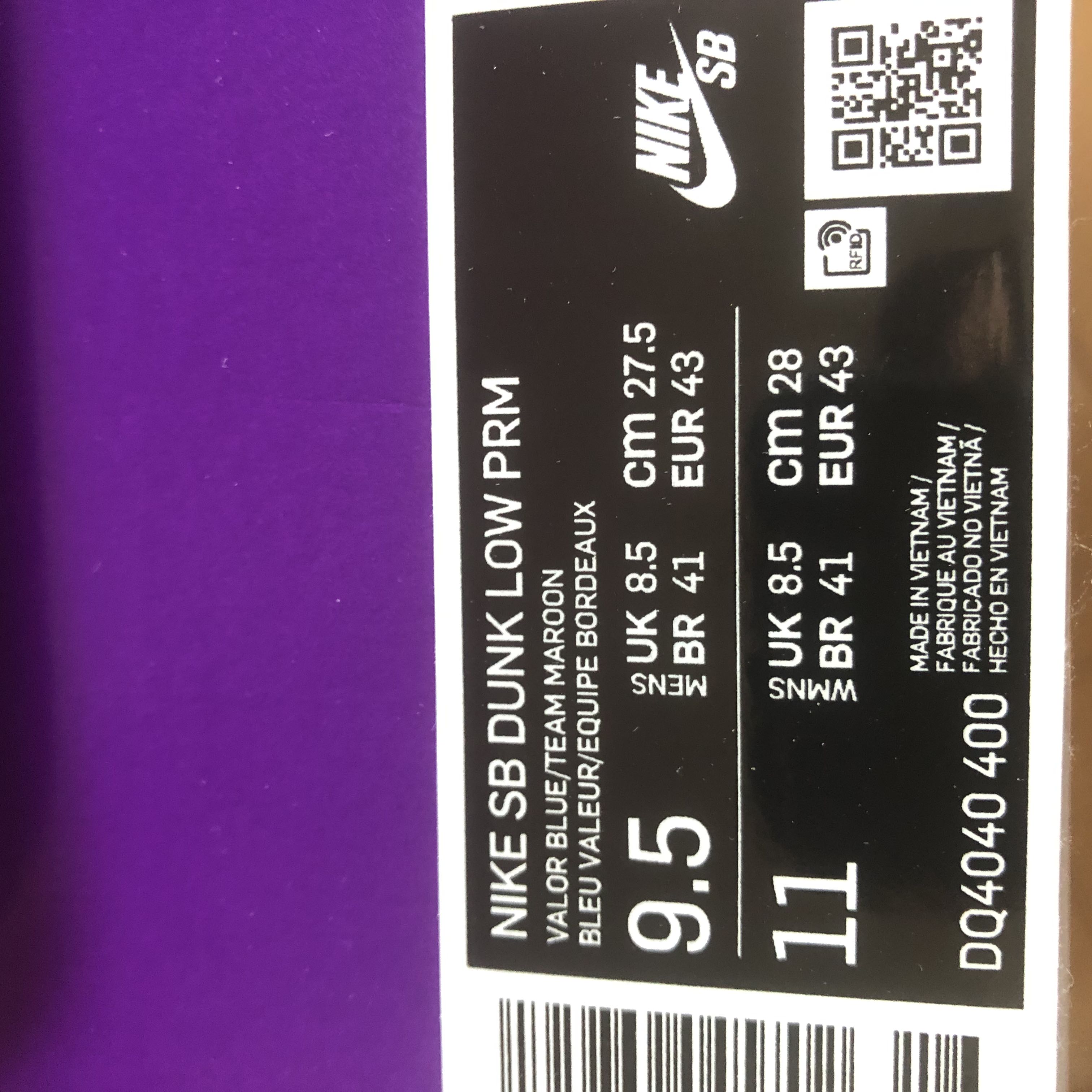 Coupon Eligible Nike SB Dunk Low Pro Philly/Barrah Snubbull and Team Maroon 27.5cm 27.5cm