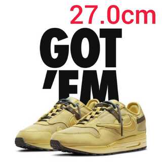 【即日発送】トラヴィス・スコット × ナイキ エアマックス1 "カクタス ゴールド"　27.0cm　【国内正規品】 27cm