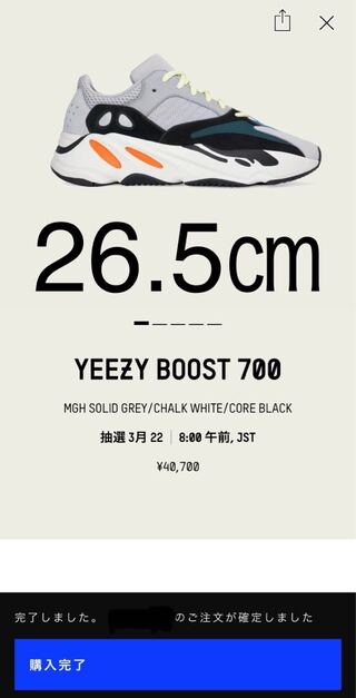 YEEZY BOOST 700 "Wave Runner" イージーブースト ウェーブランナー 26.5cm
