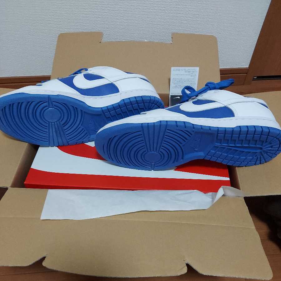 NIKE DUNK LOW RETRO Racer Blue and White 28cm