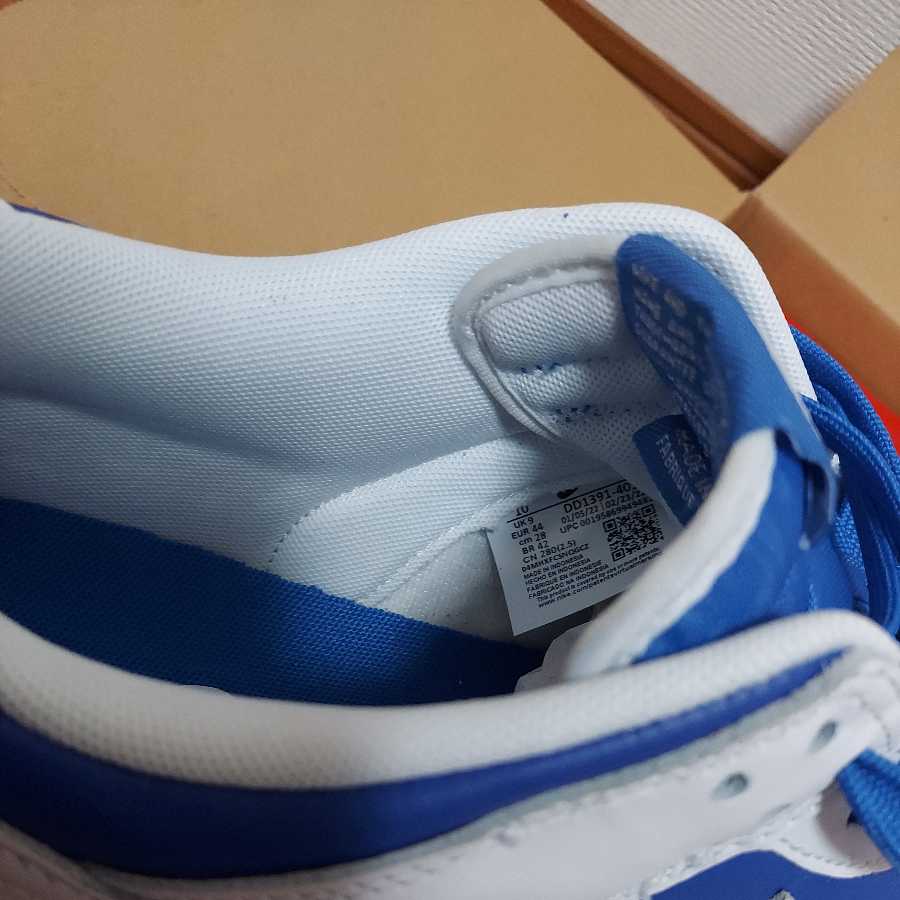 NIKE DUNK LOW RETRO Racer Blue and White 28cm