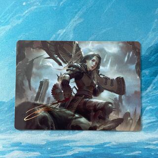 MTG foil-stamped art card Sawblade Slinger