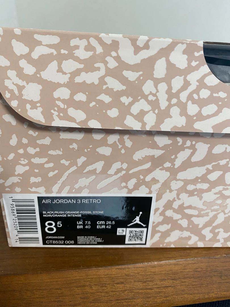 26.5cm air jordan 3 desert elephant 26.5cm