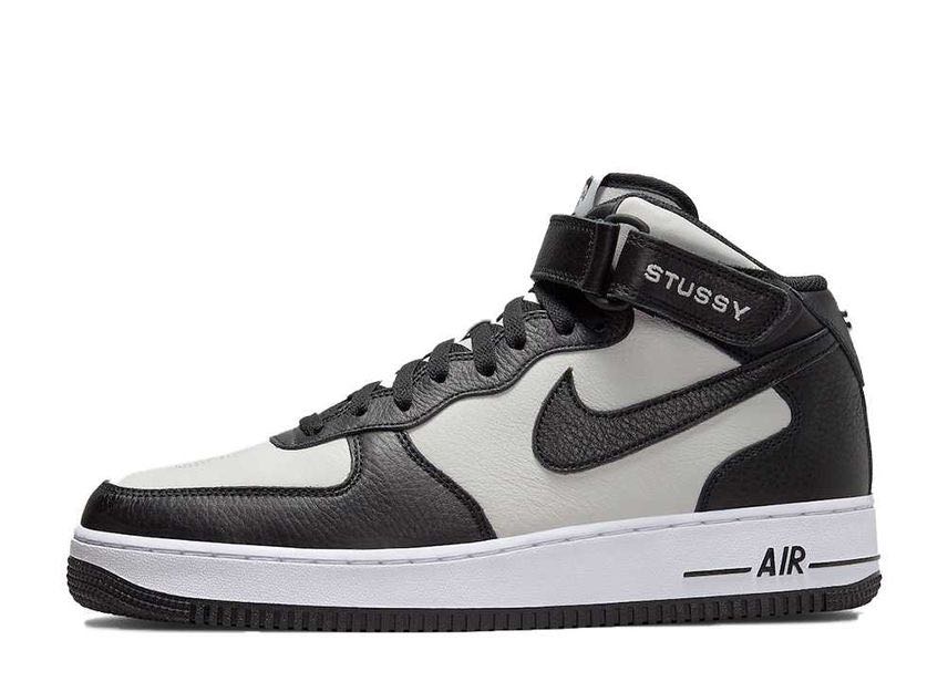 Stussy × Nike Air Force 1 Mid "Black and Light Bone" 26.5cm