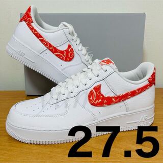 ナイキ エアフォース1 07 ロー ペイズリー ホワイト オレンジ 27.5cm