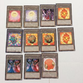 Set of 11 Yu-Gi-Oh tokens, including cotton wool tokens