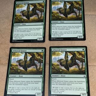 WAR 英語 樹上の草食獣4枚セット