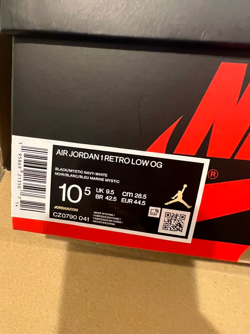 Nike Air Jordan 1 Low OG "Mystic Navy" Nike Air Jordan 1 Low OG "Mystic Ne Minar" 28.5cm