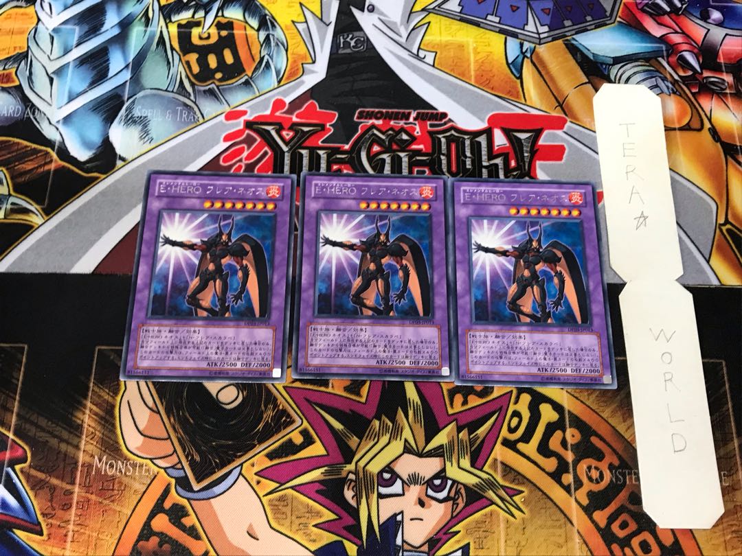 Elemental HERO Flare Neos 2 rare, set of 3 Tera.