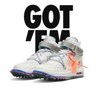 Off-White × Nike Air Force 1 Mid "White" オフホワイト × ナイキ エアフォース1 ミッド "ホワイト"  27.5cm