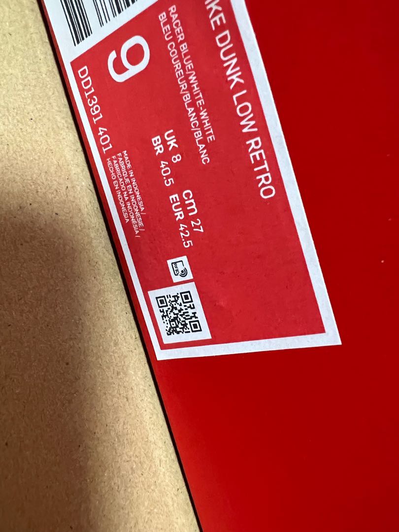 Nike Dunk Low "Racer Blue and White/Reve 27cm