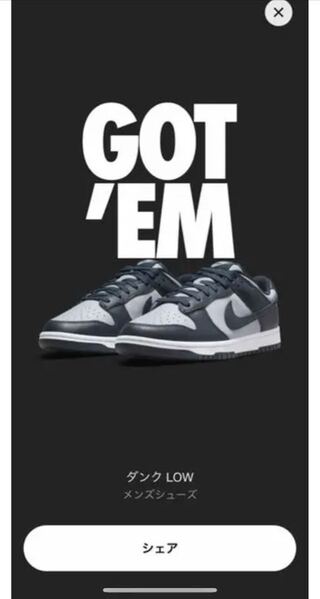 NIKE ダンク LOW チャンピオンシップ グレー　26 26cm