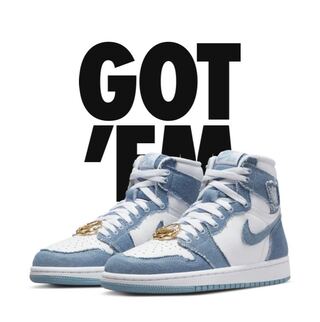 ナイキ ウィメンズ エアジョーダン1 ハイ OG "デニム" 25cm