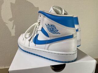 NIKE WMNS AIR JORDAN 1 MID UNC 25.5cm 25.5cm