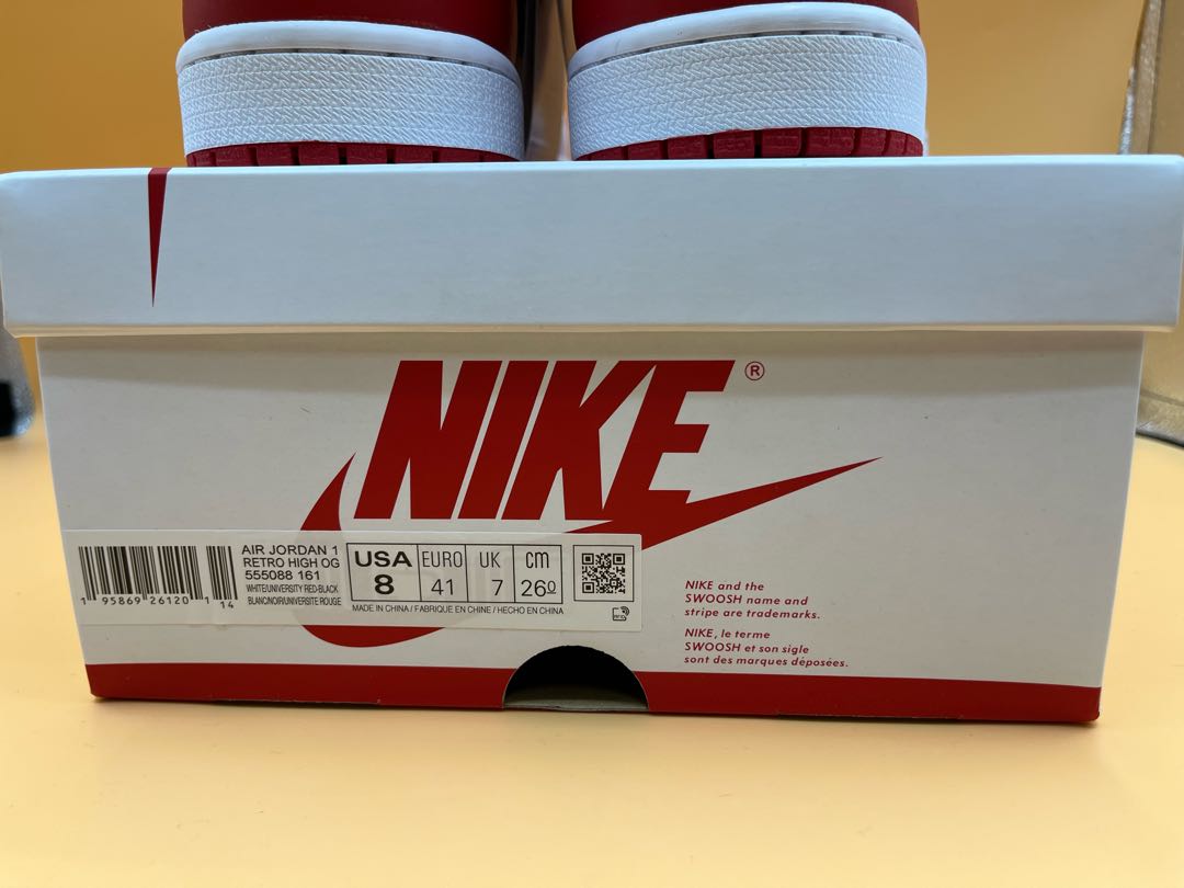 ナイキ エアジョーダン1 ハイ OG "ヘリテージ" 26cm