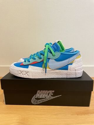KAWS × sacai × Nike Blazer Low "Neptune Blue" 27cm