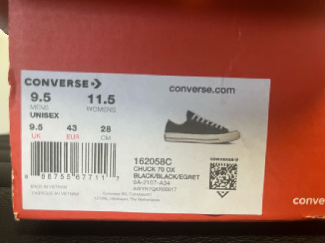コンバース チャックテイラー CT70 黒 OX 28.0 ブラック 28cm
