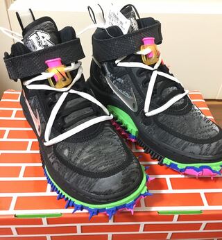 Off-White × Nike Air Force 1 Mid "Black" 23cm