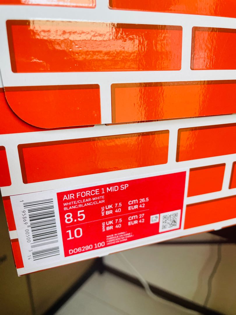 Off-White x Nike Air Force 1 Mid "White" 26.5cm