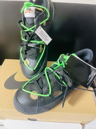 Off-White x Nike Blazer Low "Black and Electro Green" 27cm