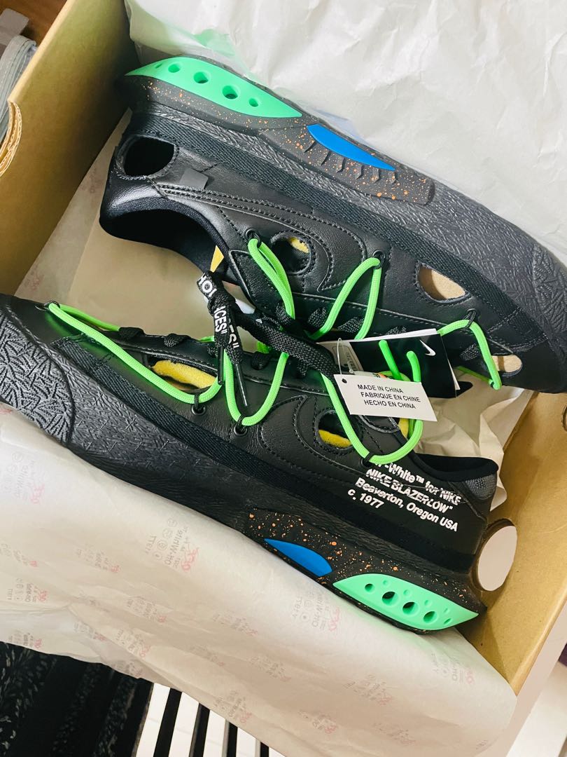 Off-White x Nike Blazer Low "Black and Electro Green" 27cm