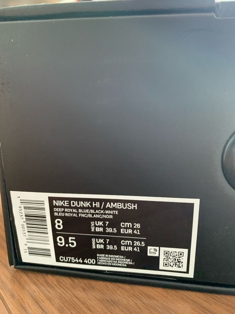 AMBUSH x NIKE DUNK HIGH "DEEP ROYAL" Ambush Dunk 26cm