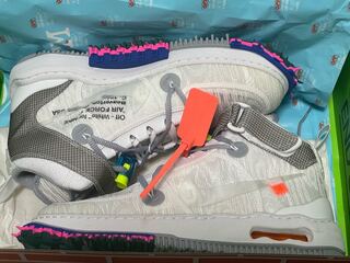 オフホワイト × ナイキ エアフォース1 ミッド "ホワイト" 28cm