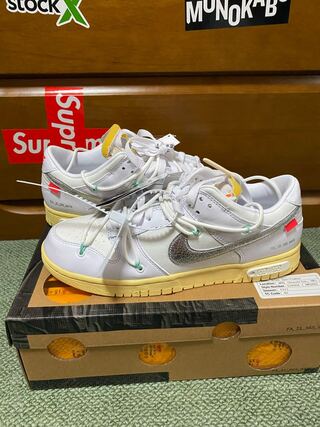 OFF-WHITE × NIKE DUNK LOW 1 OF 50 "WHITE 1" 27cm
