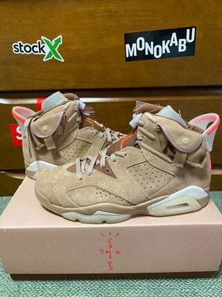 Travis Scott × Nike Air Jordan 6 "British Khaki" 27.5cm