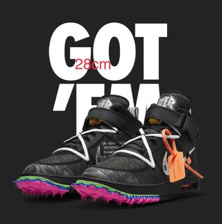 Off-White × Nike Air Force 1 Mid エアフォース1 オフホワイト　クーポン 28cm