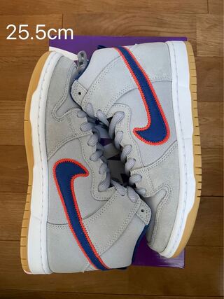 ナイキ SB ダンク ハイ "ラッシュ ブルー アンド チーム オレンジ/ニューヨーク メッツ" 25.5cm