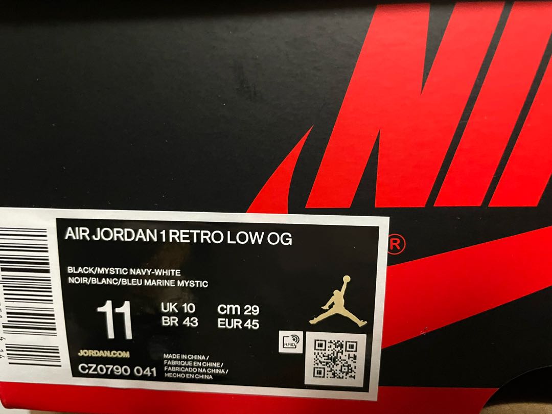 Nike Air Jordan 1 Low OG Mystic Navy 29 29cm