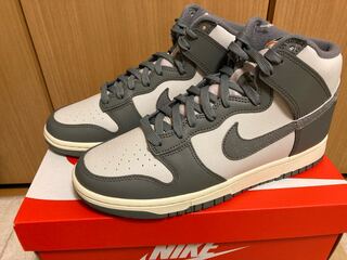 Nike Dunk High Retro SE VNTG "Light Bone and Tumbled Grey" 27cm
