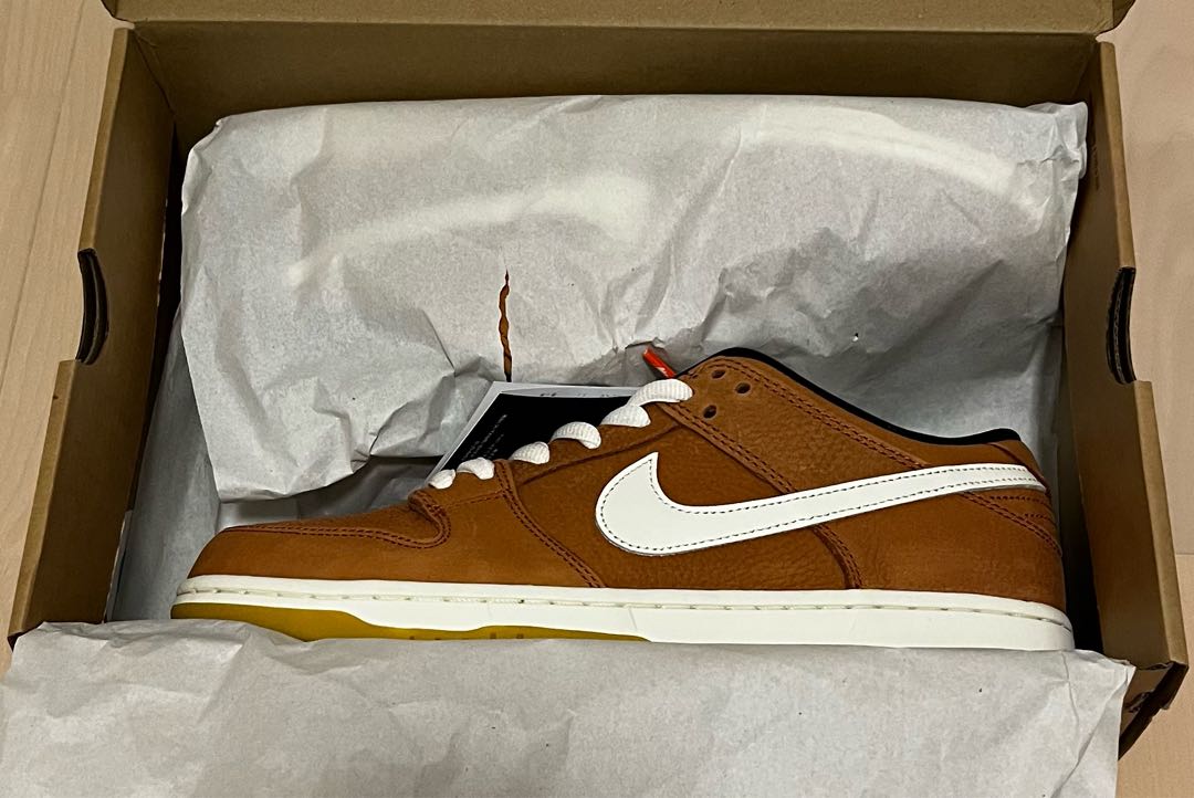 Nike SB Orange La Bianca Dunk Low Pro ISO "Dark Russet" 27.5cm