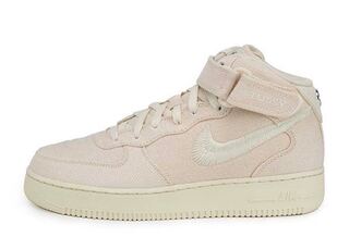 Stussy × Nike Air Force 1 Mid "Fossil Stone" 30cm