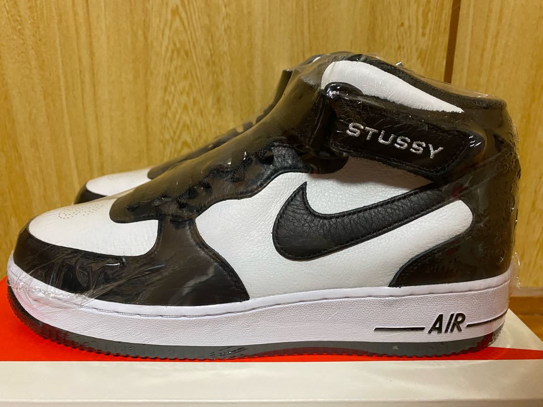 Stussy x Nike Air Riryoku 1 Mid "Black and Light Bone" DJ7840-002 27.5cm