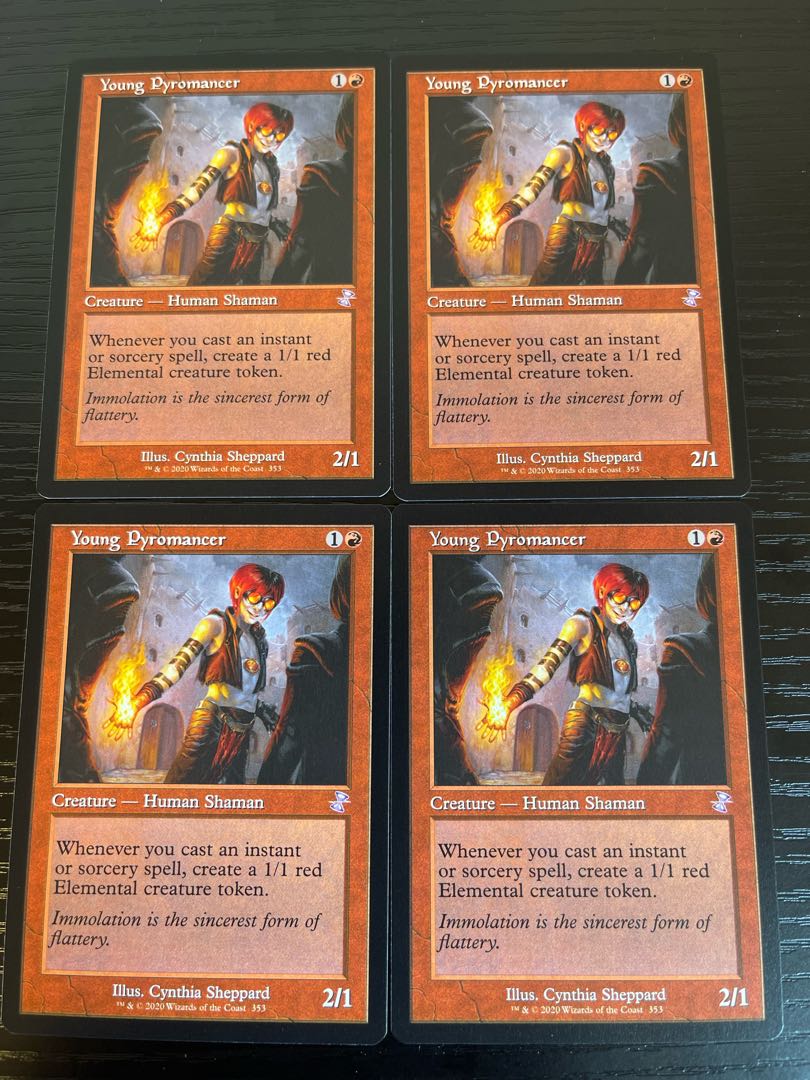 Young Pyromancer/Young Pyromancer TSP old frame set of 4