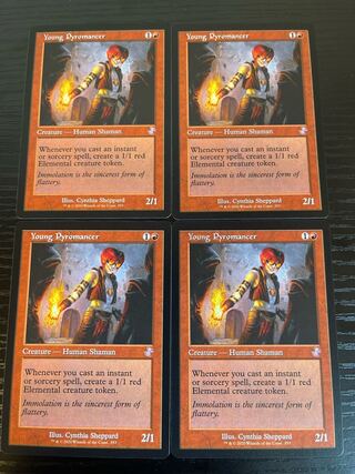Young Pyromancer/Young Pyromancer TSP old frame set of 4