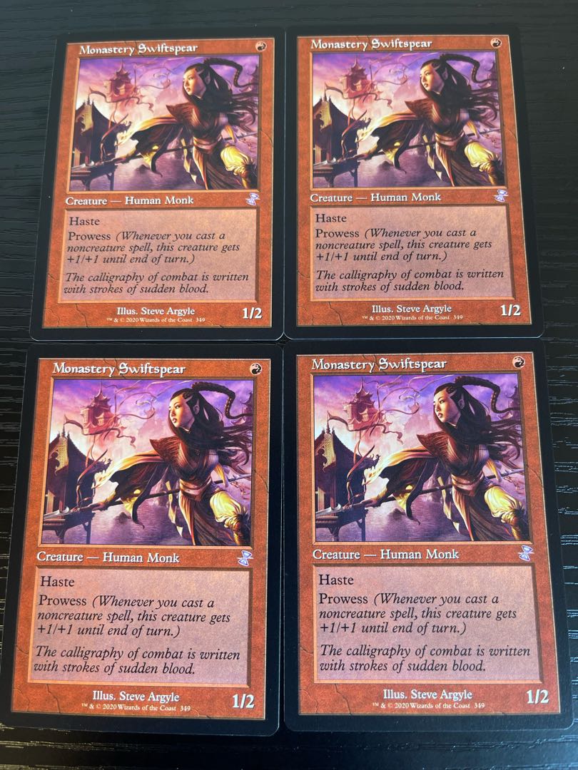 Monastery Swiftspear/Monastery Swiftspear TSP old frame English 4-card set
