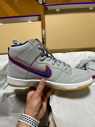 ナイキ SB ダンク ハイ "ラッシュ ブルー アンド チーム オレンジ/ニューヨーク メッツ" DH7155-001 27.5cm