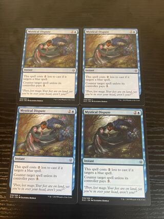 English four-card set Mystical Dispute/Mystical Dispute